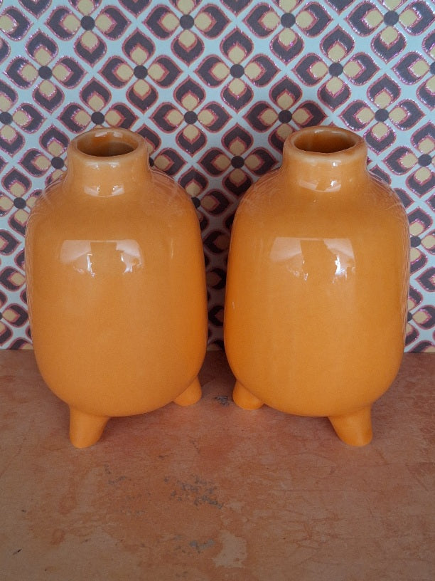 Set 2 Kleine Oranje Vaasjes